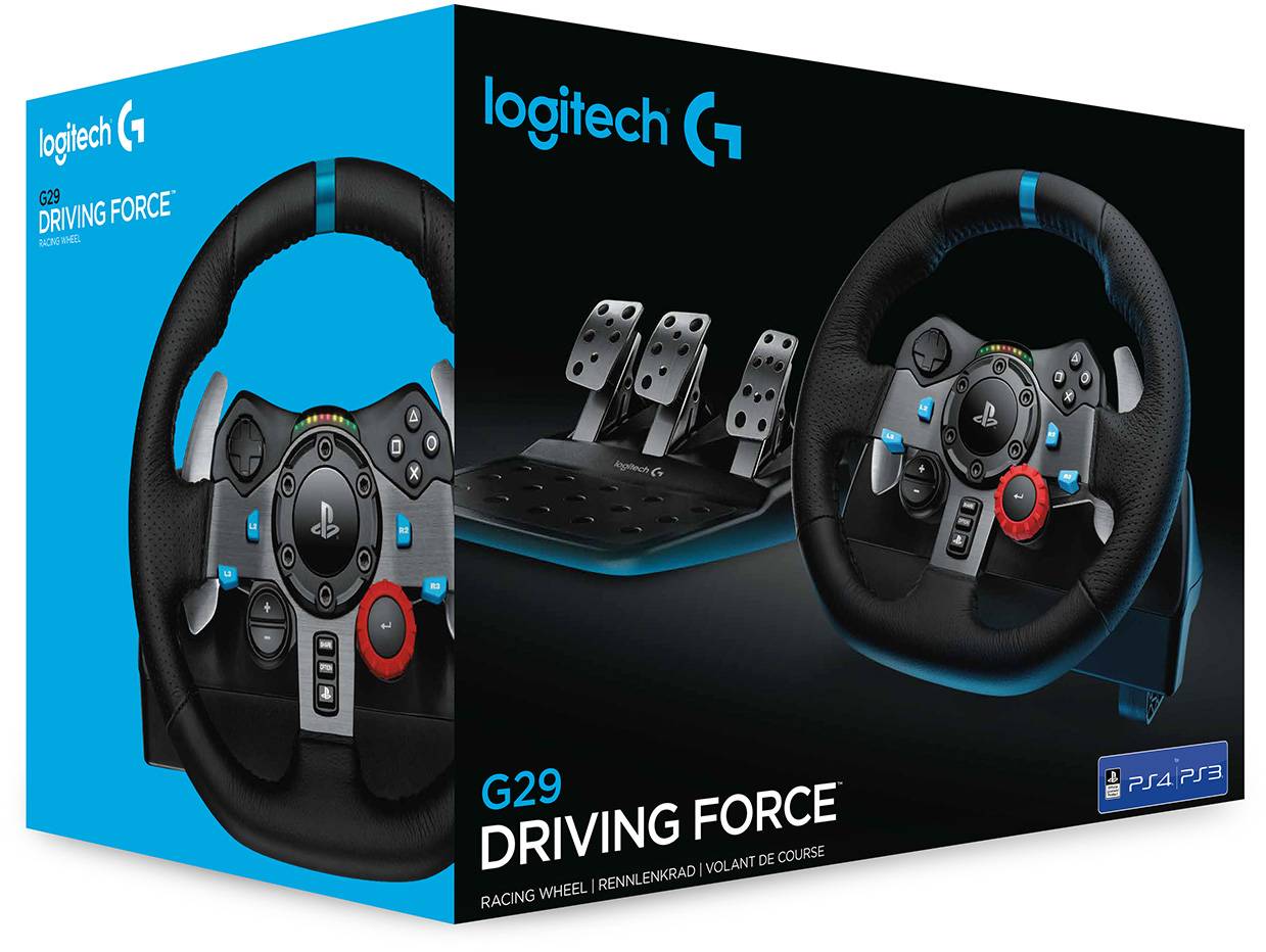 Picket Verdensrekord Guinness Book fedme Logitech - G29 Driving Force Racing Wheel and Floor Pedals for PS5, PS4,  PC, Mac - Black - Sound & Vision